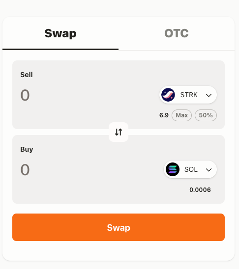 NEAR Intents Swap 页面
